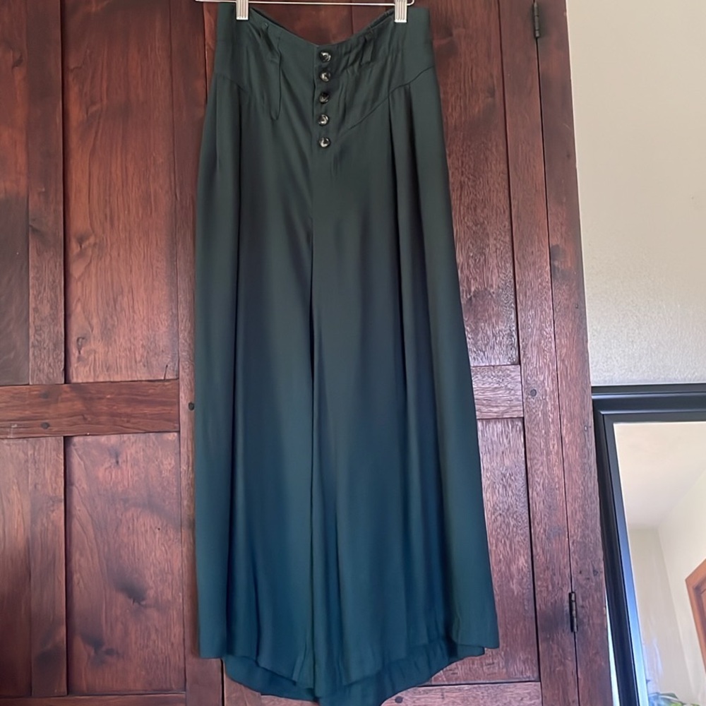 Anthropologie Forest Green Culottes